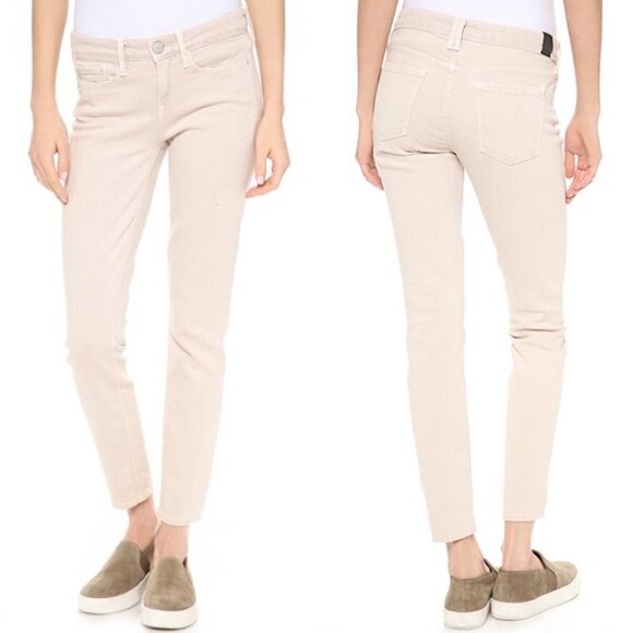 Vince Dylan Deconstructed Latte Skinny Ankle Jeans - Picture 1 of 16